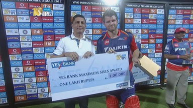 M40: DD vs SRH – YES Bank Maximum Sixes – Corey Anderson