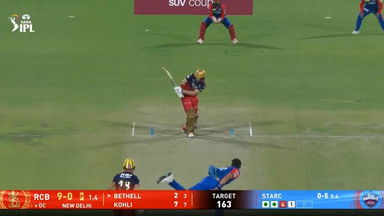 IPL 2025 M46: DC vs RCB - Jacob Bethell Six