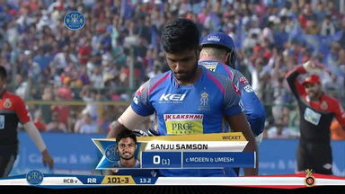 M53: RR vs RCB –  Sanju Samson Wicket