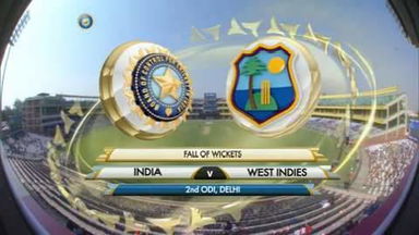 2ND ODI: IND vs WI –   Fall Of Wickets