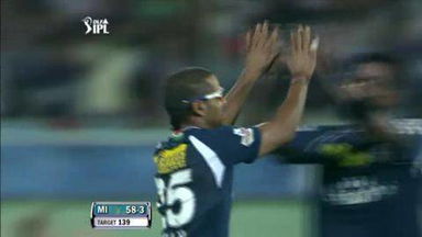 Match 9 DC vs MI – Rayudu's Wicket