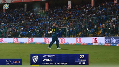 IND vs AUS 2023-24, 5TH T20I: Matthew Wade Wicket