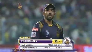 M42: KKR vs DD – Fall Of Wickets