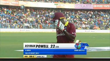 IND vs WI 2018, 1st ODI: Rovman Powell Wicket