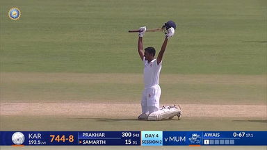 Prakhar Chaturvedi's record-breaking 404* in Cooch Behar Trophy Final 2023-24