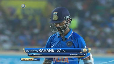 IND vs NZ 2016, 4th ODI: Ajinkya Rahane  Wicket