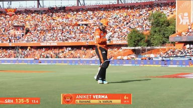 IPL 2026 M45: SRH vs KKR - Aniket Verma Wicket