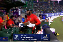 IND vs BAN 2024, 2nd T20I: Mehidy Hasan Miraz Wicket