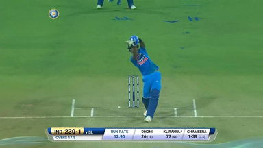 IND vs SL 2017, 2nd T20I: KL Rahul Six