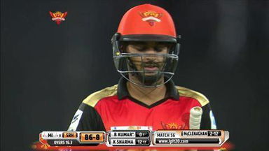 M56: SRH vs MI – Bhuvneshwar Kumar Wicket