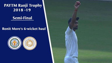 Ronit More rattles through the Saurashtra line-up with 6 wickets