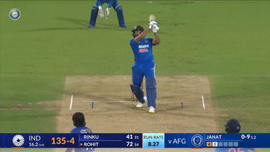 IND vs AFG 2024, 3RD T20I: Rohit Sharma Six