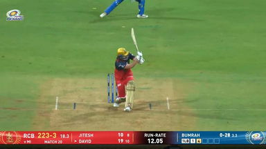 IPL 2026 M20: MI vs RCB - Tim David Six