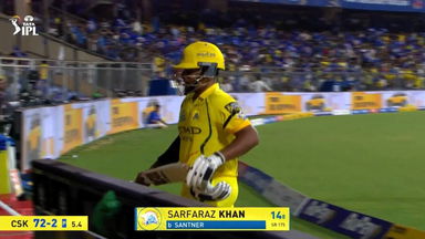 IPL 2026 M33: MI vs CSK - Sarfaraz Khan Wicket