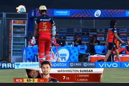 M19: CSK vs RCB – Washington Sundar Wicket