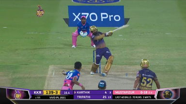 M54: KKR vs RR – Dinesh Karthik Six