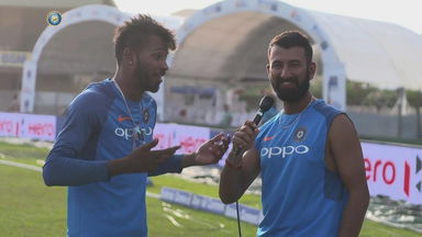 Cheteshwar Pujara interviews Test debutant Hardik Pandya