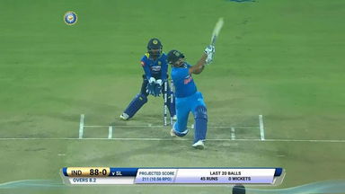 IND vs SL 2017, 2nd T20I: Rohit Sharma Six