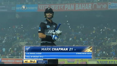 IND vs NZ 2021, 2ND T20I : Mark Chapman Wicket