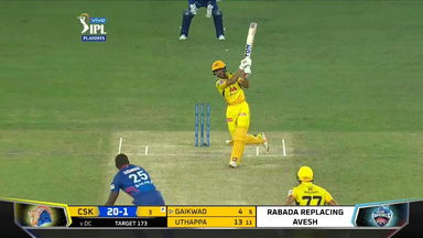 Q1: DC vs CSK – Ruturaj Gaikwad Six