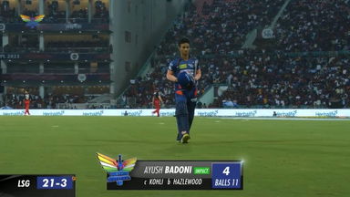 M43: LSG vs RCB – Ayush Badoni Wicket