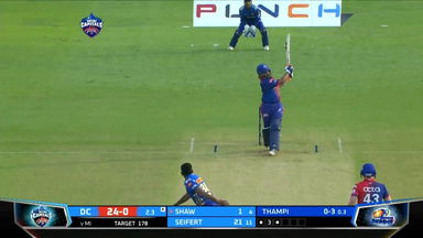 M02: DC vs MI – Prithvi Shaw Six