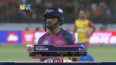 M13: GL vs RPS – Shardul Thakur Wicket