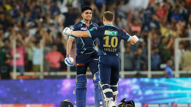 The winning SIX: Gill finishes it off in style