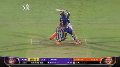 M25: SRH vs KKR – Andre Russell Six