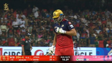 IPL 2025 M42: RCB vs RR - Tim David Wicket