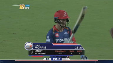 M15: DD vs KXIP – Chris Morris Wicket