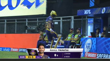 M15: KKR vs CSK – Rahul Tripathi Wicket