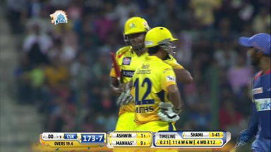 M8: CSK vs DD –  Ravichandran Ashwin Wicket