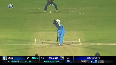IND vs SL 2023, 3RD T20I: Rahul Tripathi  Six