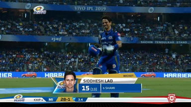 M24: MI vs KXIP –  Siddhesh Lad Wicket