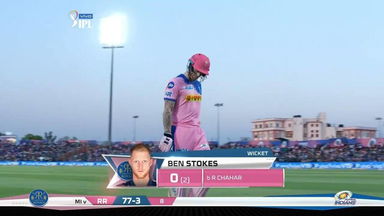 M36: RR vs MI – Ben Stokes Wicket