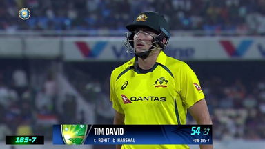 IND vs AUS 2022, 3RD T20I: Tim David  Wicket
