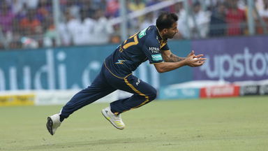 Sensational catch: Mohit Sharma pulls off a brilliant catch running backwards