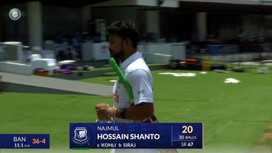 IND vs BAN 2024, 1ST Test: Najmul Hossain Shanto Wicket