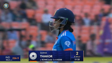 IND-W vs NZ-W 2024, 1st ODI: Saima Thakor Wicket