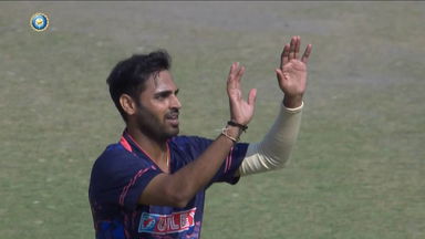 SMAT 2023 PQF 1: Double Delight: Bhuvneshwar removes Aarya, Urvil early in same over