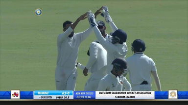 Ranji Trophy 2019-20: Saurashtra vs Mumbai - Fall of wickets, Mumbai 1st Innings