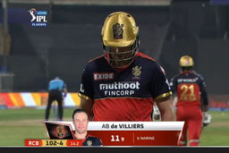 Eliminator: RCB vs KKR – AB de Villiers Wicket
