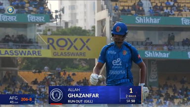 IND vs AFG 2026, 3rd ODI: AM Ghazanfar Wicket