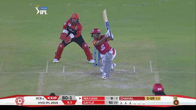 M28: KXIP vs RCB – Mayank Agarwal Six