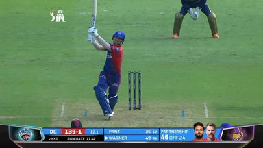 M19: KKR vs DC – David Warner Six