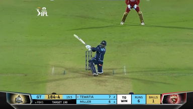 M16: PBKS vs GT – Rahul Tewatia Six