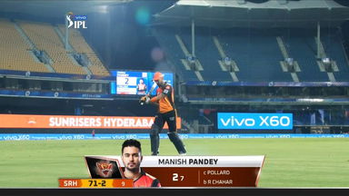 M09: MI vs SRH  – Manish Pandey Wicket