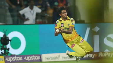 Brilliant effort: Pathirana nearly pulls off a splendid catch