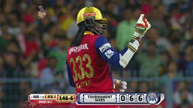 M5: KKR vs RCB – Chris Gayle Six